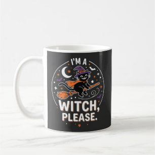 Witchy Black Cat Halloween. Coffee Mug