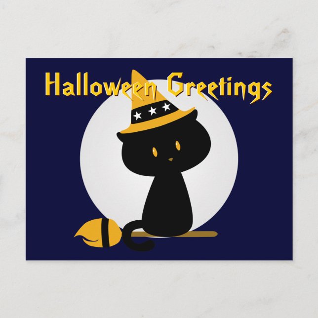 Witchy Cat Postcard (Front)