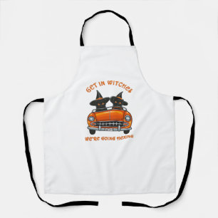 Witchy Cats Going Hexing Oversized T-Shirt Apron