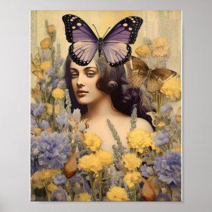 Witchy Celestial Poster Print   Dreamy Moon & Star