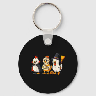 Witchy Chicken Costume Adult Spooky Season Keychain