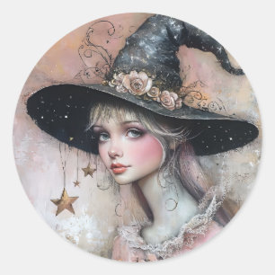 Witchy  classic round sticker