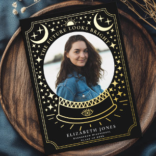 Witchy Crystal Ball Graduation Photo Announcement