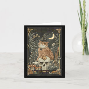 Witchy Cute Cat Tarot Card Gothic Cottagecore Mush