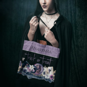 Witchy Elegance Reusable Halloween Tote Bag