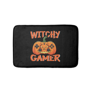 Witchy Gamer Halloween Bath Mat