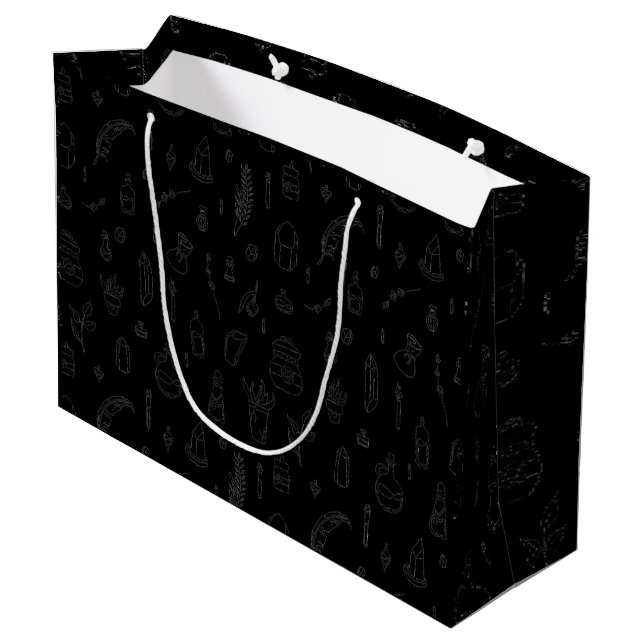 Witchy Gift Bag with nice doodle ornament (Back Angled)