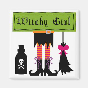 Witchy Girl Halloween T-shirts and Gifts Magnet