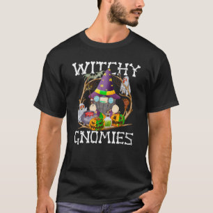 Witchy Gnomies Funny Gnome Halloween ing Costume T T-Shirt