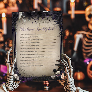 Witchy Gothic Halloween Who knows Daddy Best Game