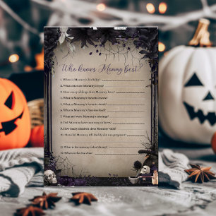Witchy Gothic Halloween Who knows Mommy Best Game