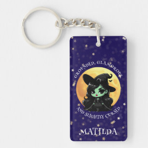 Witchy Green Vibes Personalized Name Keychain