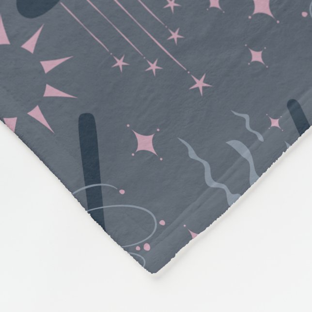 Witchy Halloween Caldron Magic Fleece Blanket (Corner)