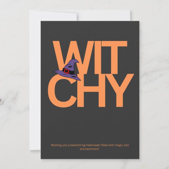 Witchy Halloween Invitation (Front)