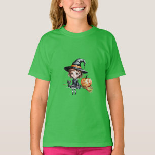Witchy Halloween Magic Trick or Treat Kids T-shirt