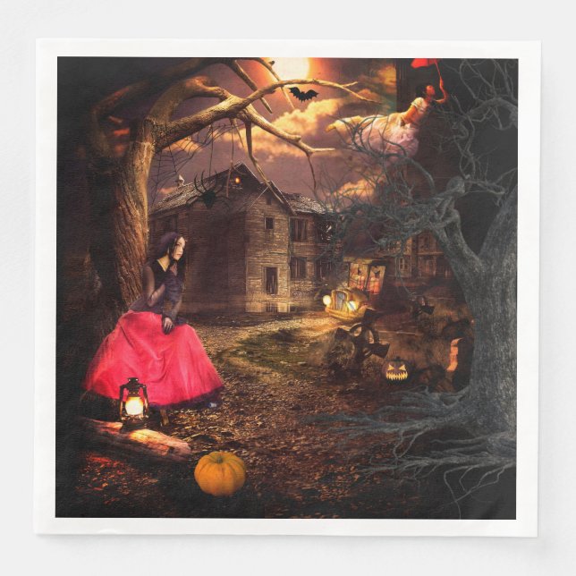 Witchy Halloween  Napkin (Front)