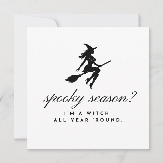 witchy halloween party invitations  (Front)