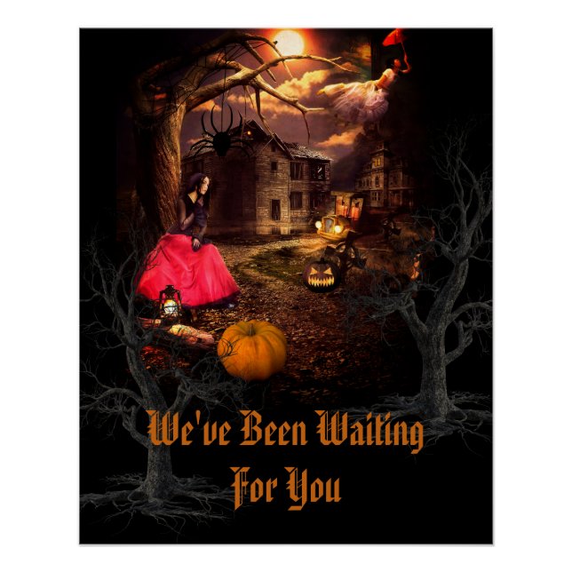 Witchy Halloween Party Poster (Front)