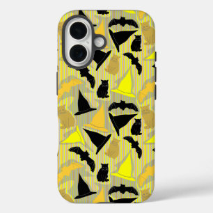 Witchy Halloween Stripes iPhone 16 Case