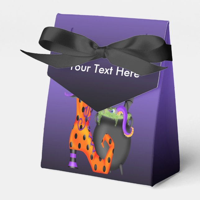 Witchy Halloween Tent Favour Box (Front Side)