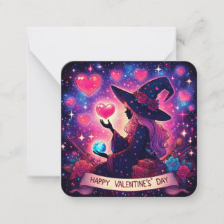 Witchy Heart Love Valentines Day Magical Cards