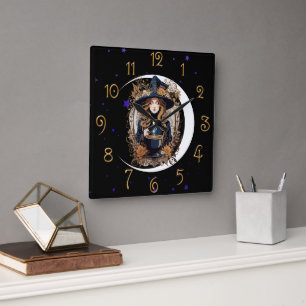 Witchy Kitchen Square Wall Clock