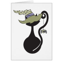 Witchy Kitty dans la carte verte de casquette