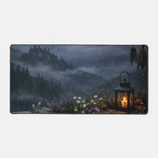 Witchy Lantern Moon View Desk Mat