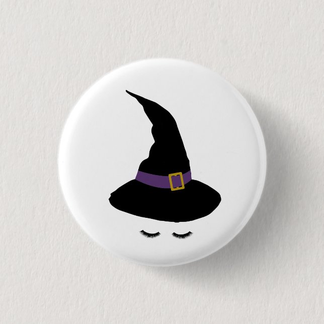 Witchy Lashes 1 Inch Round Button (Front)