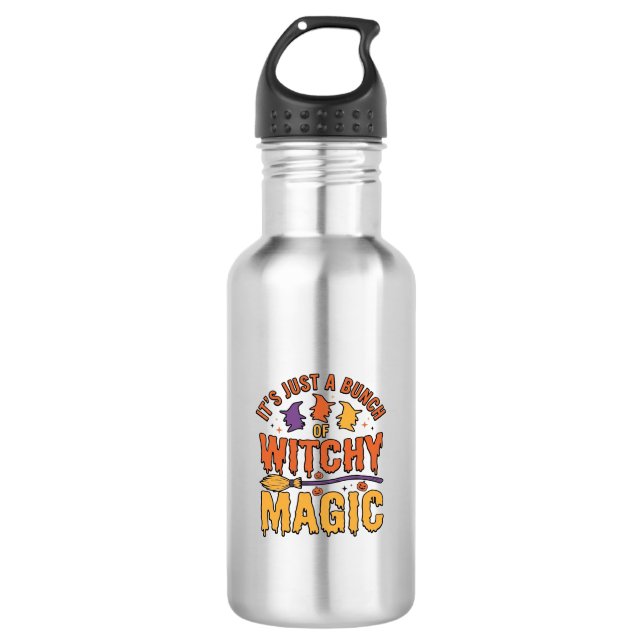 Witchy Magic Halloween Typography Design_1 532 Ml Water Bottle (Front)