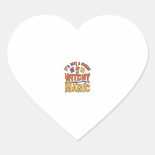 Witchy Magic Halloween Typography Design_1 Heart Sticker