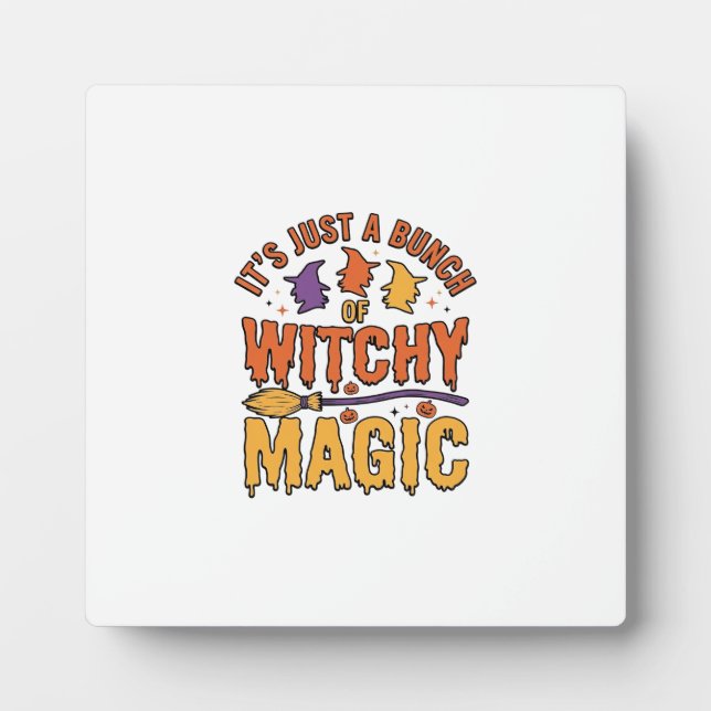 Witchy Magic Halloween Typography Design_1 Plaque (Front)