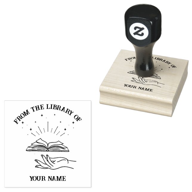 Witchy Magic Hand From the Library Of Book Rubber Stamp (Stamped)