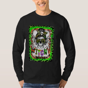 Witchy Mama Halloween Skull Witch Mom Women Spooky T-Shirt