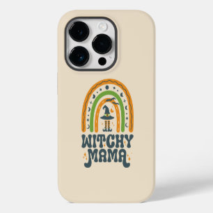 Witchy Mama Mom Mother Rainbow Groovy Halloween iPhone 14 Pro Case