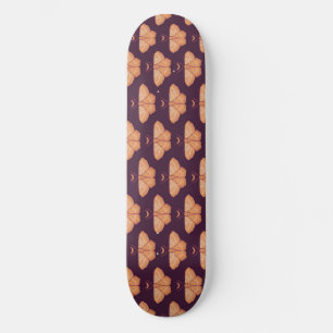 Witchy Moth Moon Purple Magical Insect Cottagecore Skateboard