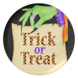 Witchy Note Halloween Melamine Plate