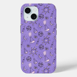 Witchy Occult Symbols Pattern - Mystical Magical iPhone 15 Case
