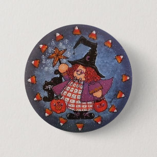 Witchy Poo Button Pin