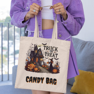 Witchy pumpkin night magic! tote bag