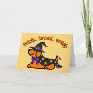 Witchy Pup Dog Lover Halloween Card