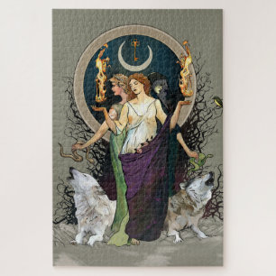 Witchy Puzzle - Hecate - Moon Goddess Puzzle