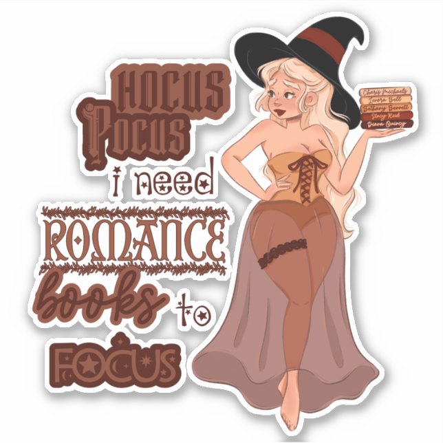 Witchy Romance Reader Sticker (Front)