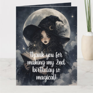 witchy second birthday party || thank you cards