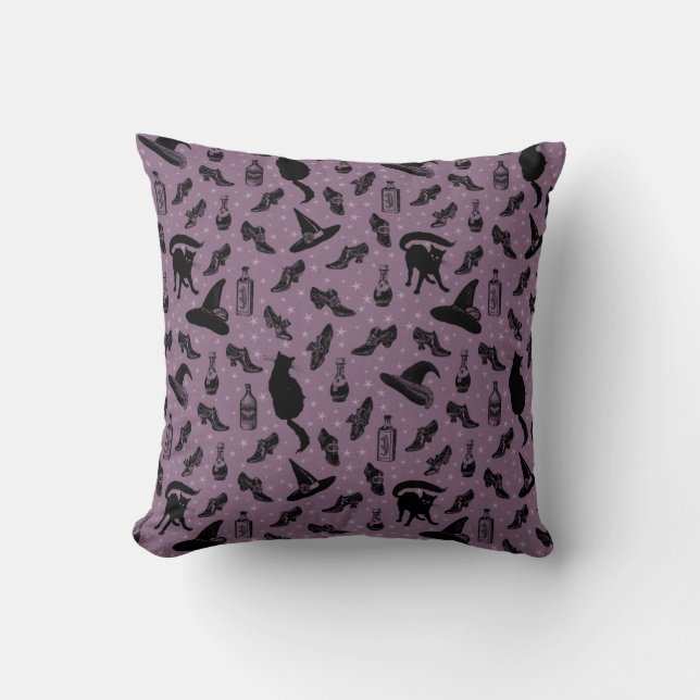 Witchy Shoes Throw Pillow (Front)