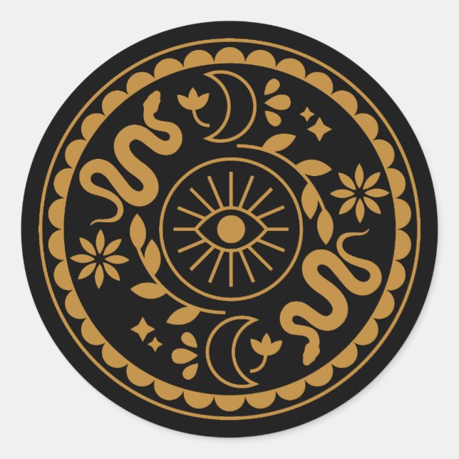 Witchy Snake & Moon Sticker Sheet (Front)