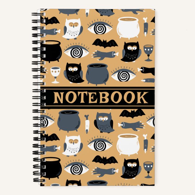 Witchy Spooky Horror Halloween Notebook (Front)