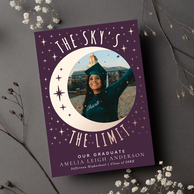 Witchy Tarot Graduation Photo Announcement Card (Creator Uploaded)