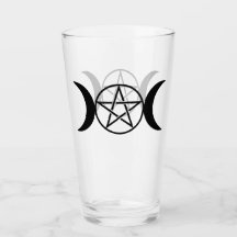 Witchy Triple Goddess Drinking Glass Gothic Witch