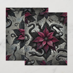 Witchy Venomous Poinsettia Blooms Scrapbook Paper